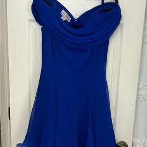 A.J. Bari Strapless Cobalt Blue Dress